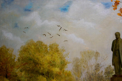 Oil painting A park Pyotr Dorofeevich Slyota