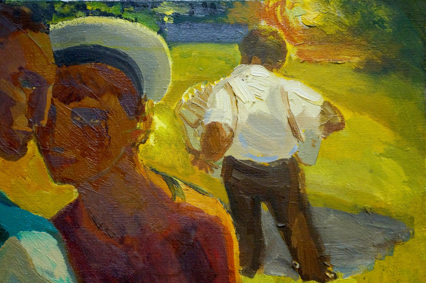 Oil painting Meeting sailors Repka Alexander Sergeevich