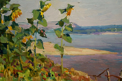 Oil painting Sunflowers Glushchenko Nikolay Petrovich