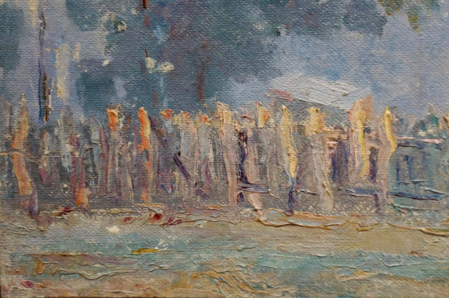 Oil painting Courtyard landscape Kalatsyuk Yakov Alekseevich