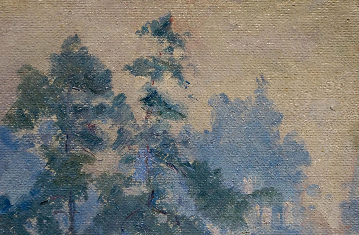 Oil painting Courtyard landscape Kalatsyuk Yakov Alekseevich