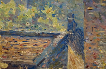 Oil painting City landscape Odessa artist