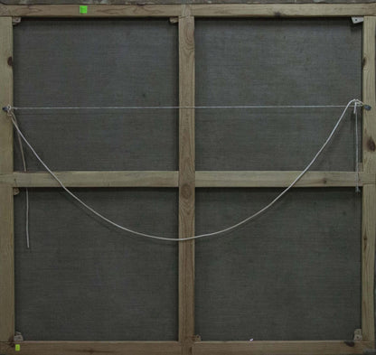 Oil painting At the village