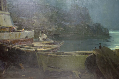 Oil painting Night landscape Zakharov Fedor Zakharovich