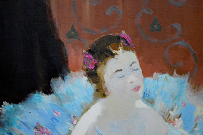 Oil painting Ballerina portrait Baskakov N. N.