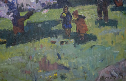 Oil painting Blossoming Seaside Garden Alexander Kerzhner