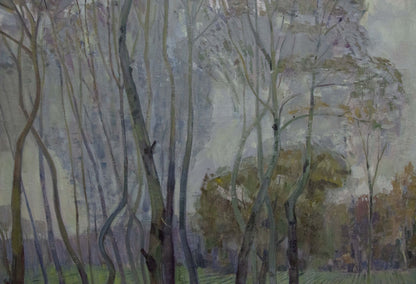 Oil painting Great autumn trees Unknown artist