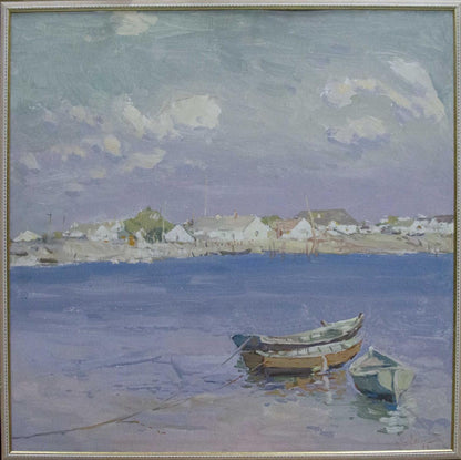 Oil painting Fishing landscape Sulimenko Petr Stepanovich