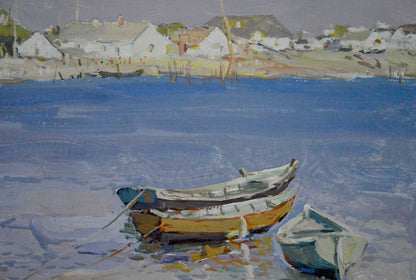 Oil painting Fishing landscape Sulimenko Petr Stepanovich
