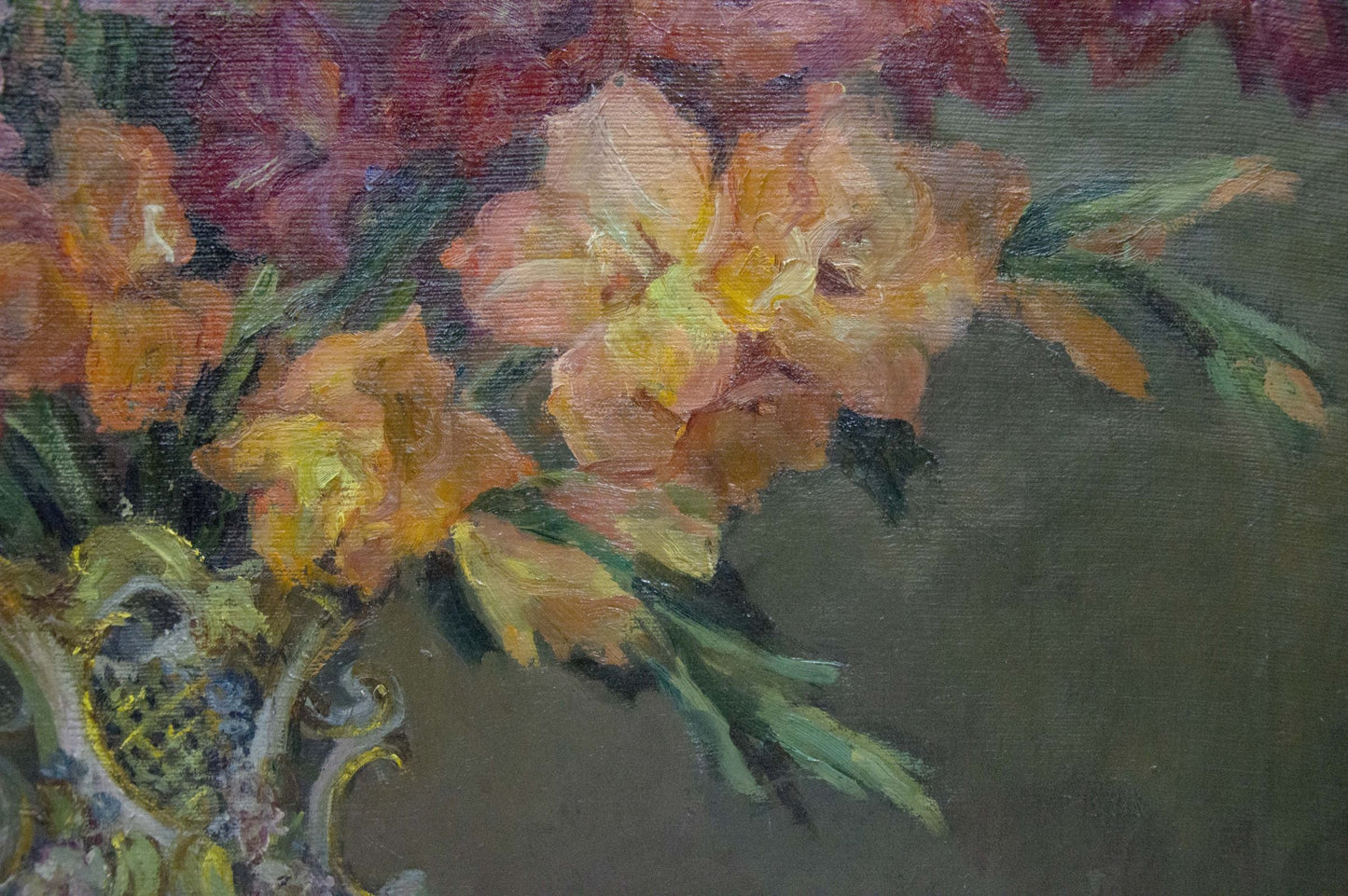 Oil painting Vase Filled with Flowers Maria Glushchenko