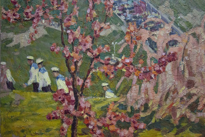 May Day in Sevastopol depicted by Sergey Sidorovich Vladimirov in oil