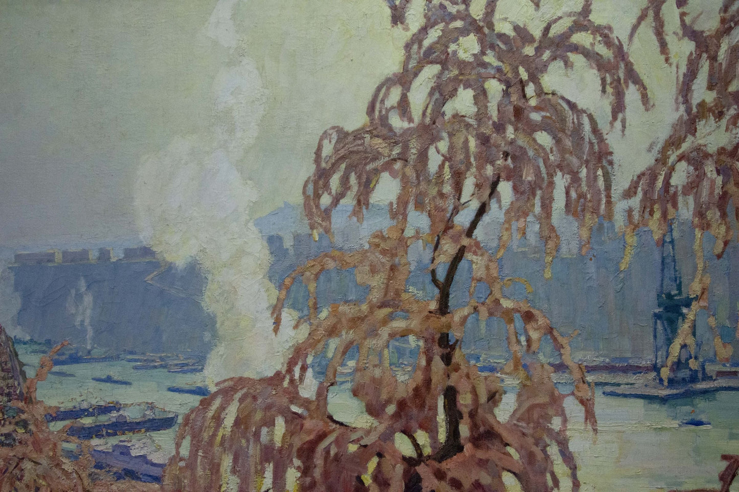 May Day in Sevastopol presented on canvas by Sergey Sidorovich Vladimirov in oil