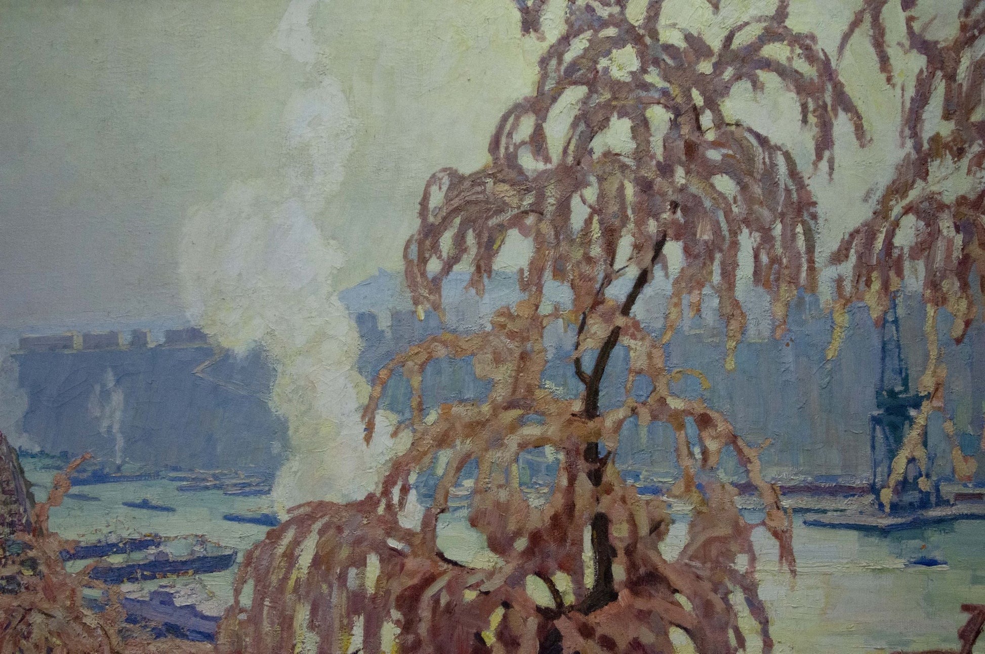 May Day in Sevastopol presented on canvas by Sergey Sidorovich Vladimirov in oil