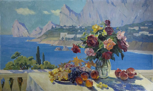 Oil painting Sea view Tsvetkova V.P.