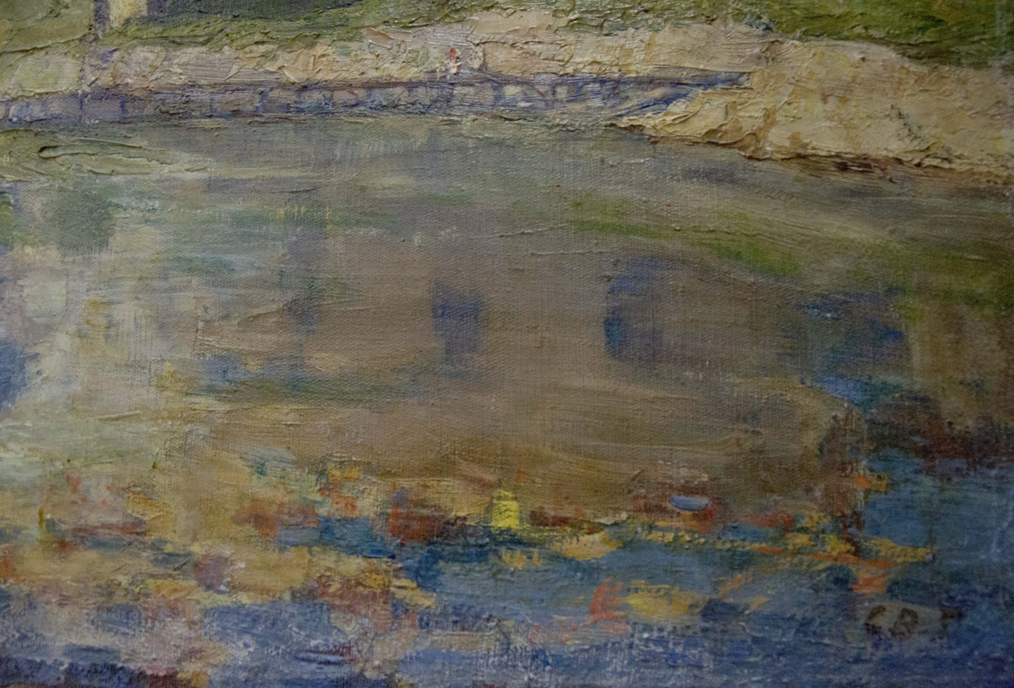 Oil painting Landscape with ships Vladimirov Sergey Sidorovich