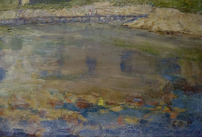 Oil painting Landscape with ships Vladimirov Sergey Sidorovich