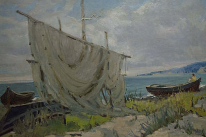 Oil painting Broken Sails A. Ferber
