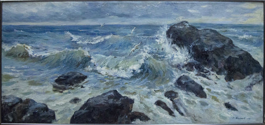Oil painting Raging sea Bakaev Sergey Ivanovich