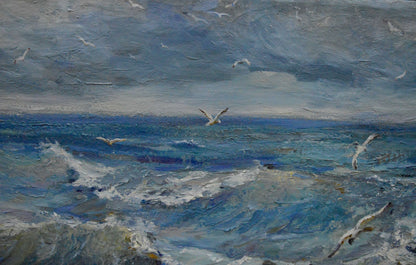 Oil painting Raging sea Bakaev Sergey Ivanovich