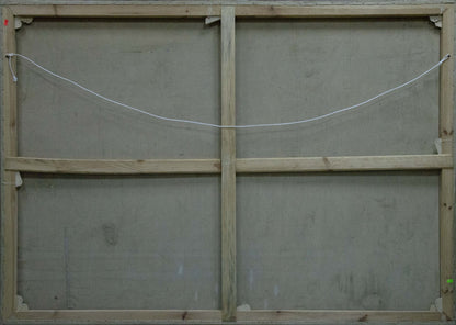 Abstract oil painting House by the shore Zebek Nelli Petrovna