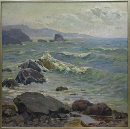 Oil painting Raging sea Livshits Chaim Moiseevich