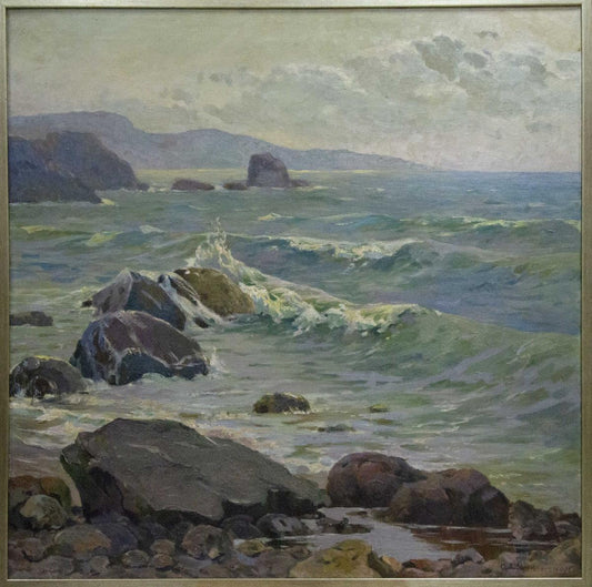 Oil painting Raging sea Livshits Chaim Moiseevich