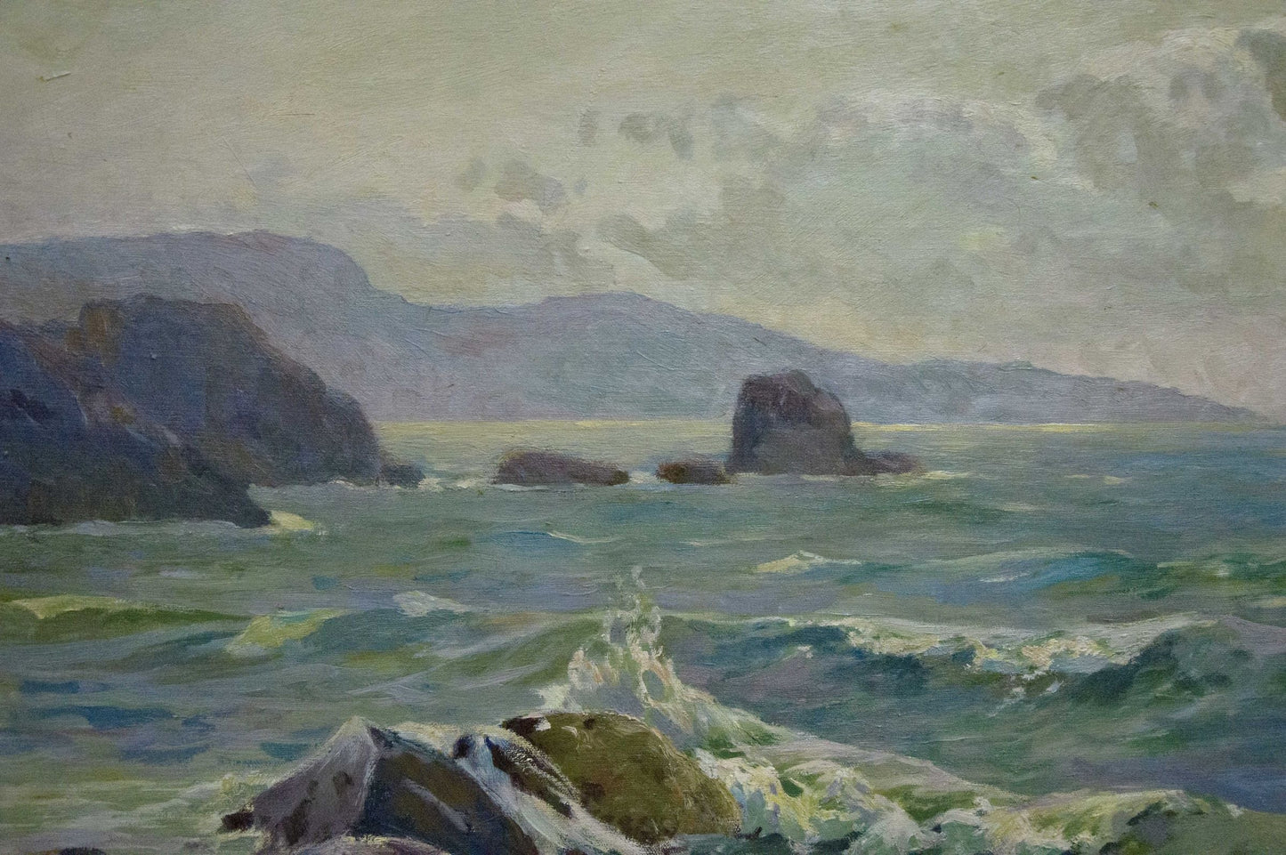 Oil painting Raging sea Livshits Chaim Moiseevich