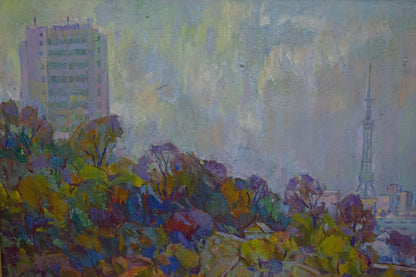 Oil painting City view Chegodar Vasily Dmitrievich