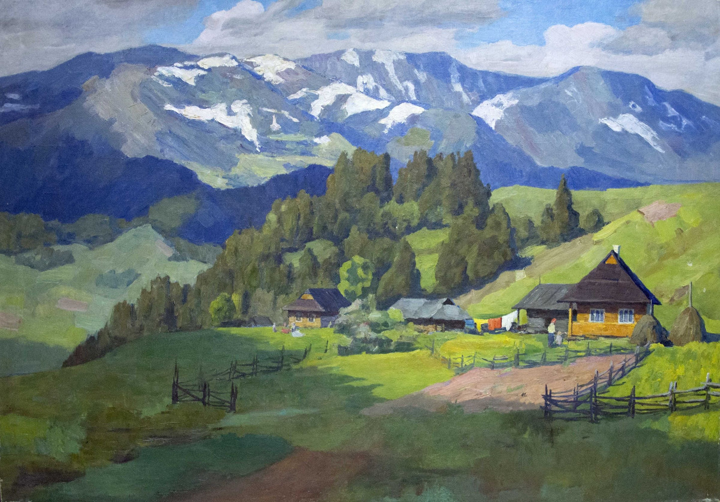 Oil painting Mountain landscape Potapenko Andrey Ilyich