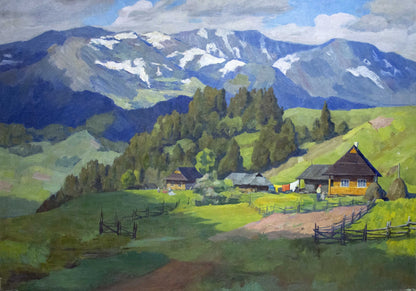 Oil painting Mountain landscape Potapenko Andrey Ilyich