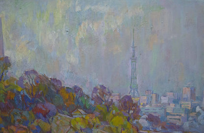 Oil painting City view Chegodar Vasily Dmitrievich