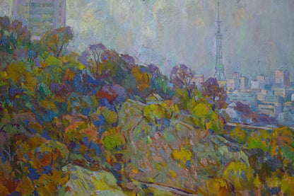 Oil painting City view Chegodar Vasily Dmitrievich