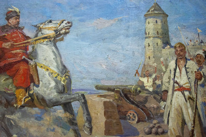 Oil painting Cossacks are coming Khodchenko Lev Pavlovich
