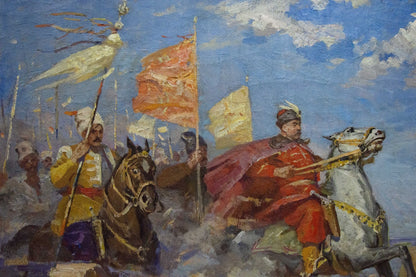 Oil painting Cossacks are coming Khodchenko Lev Pavlovich