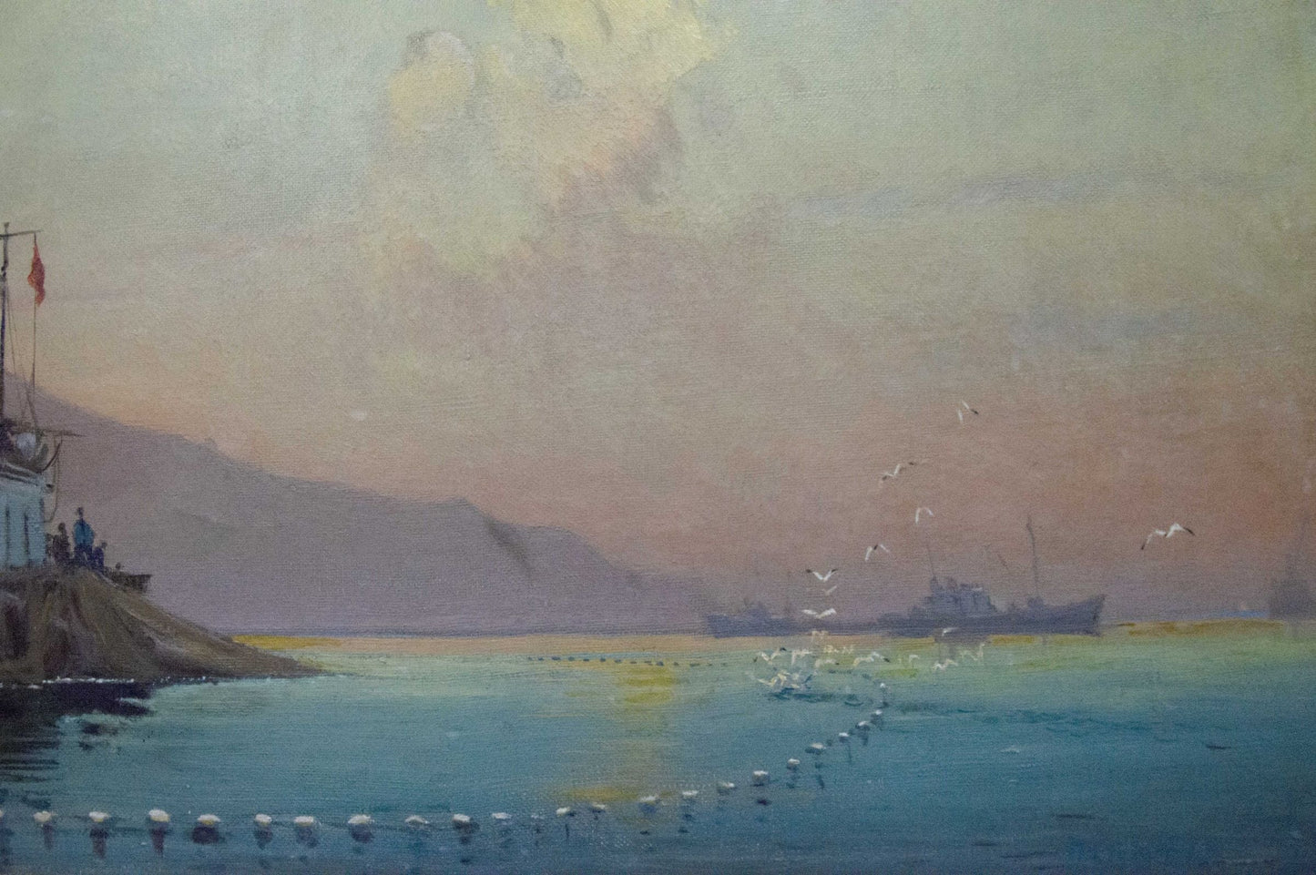 Oil painting Ship Peter Kuzmich Stolyarenko