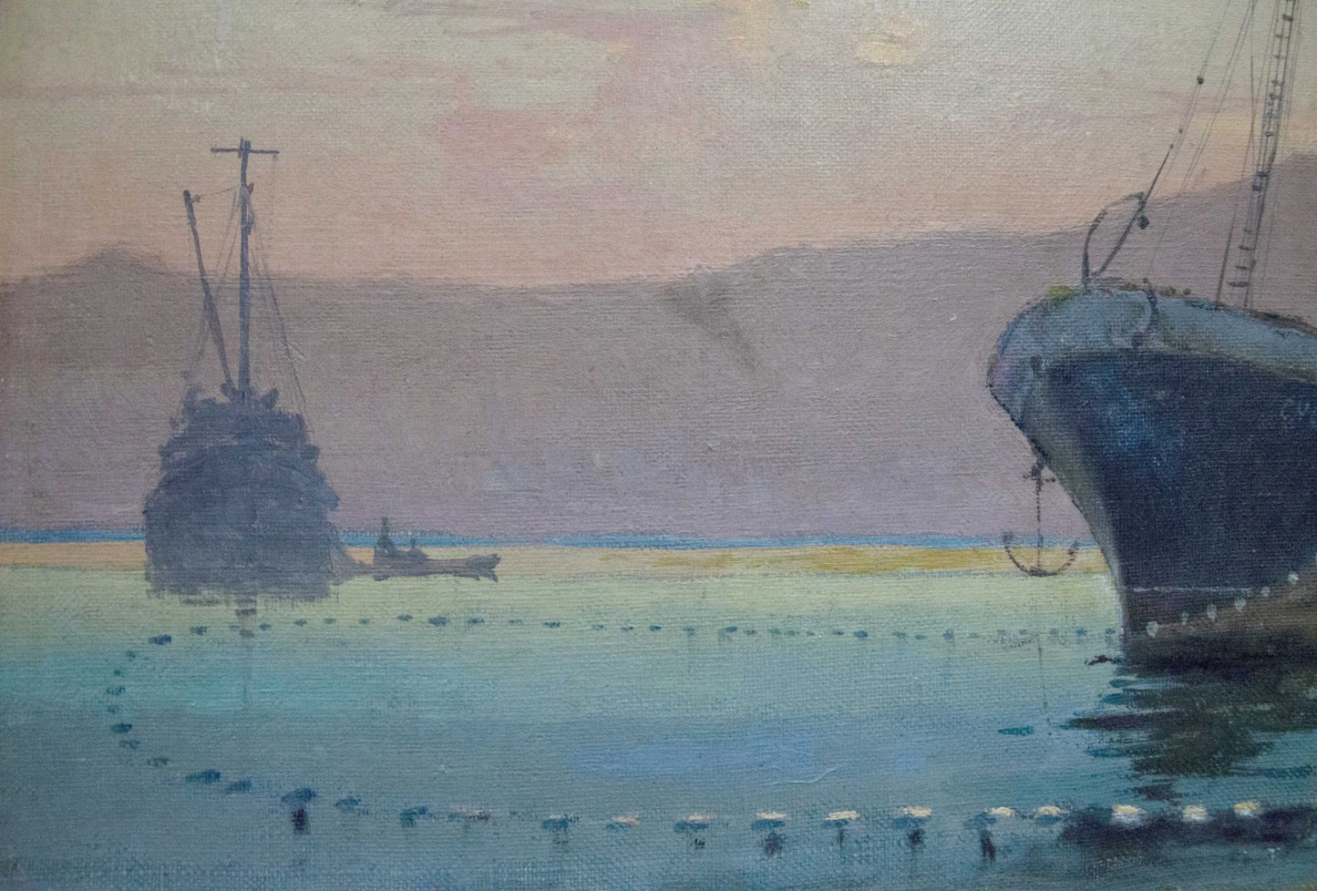 Oil painting Ship Peter Kuzmich Stolyarenko