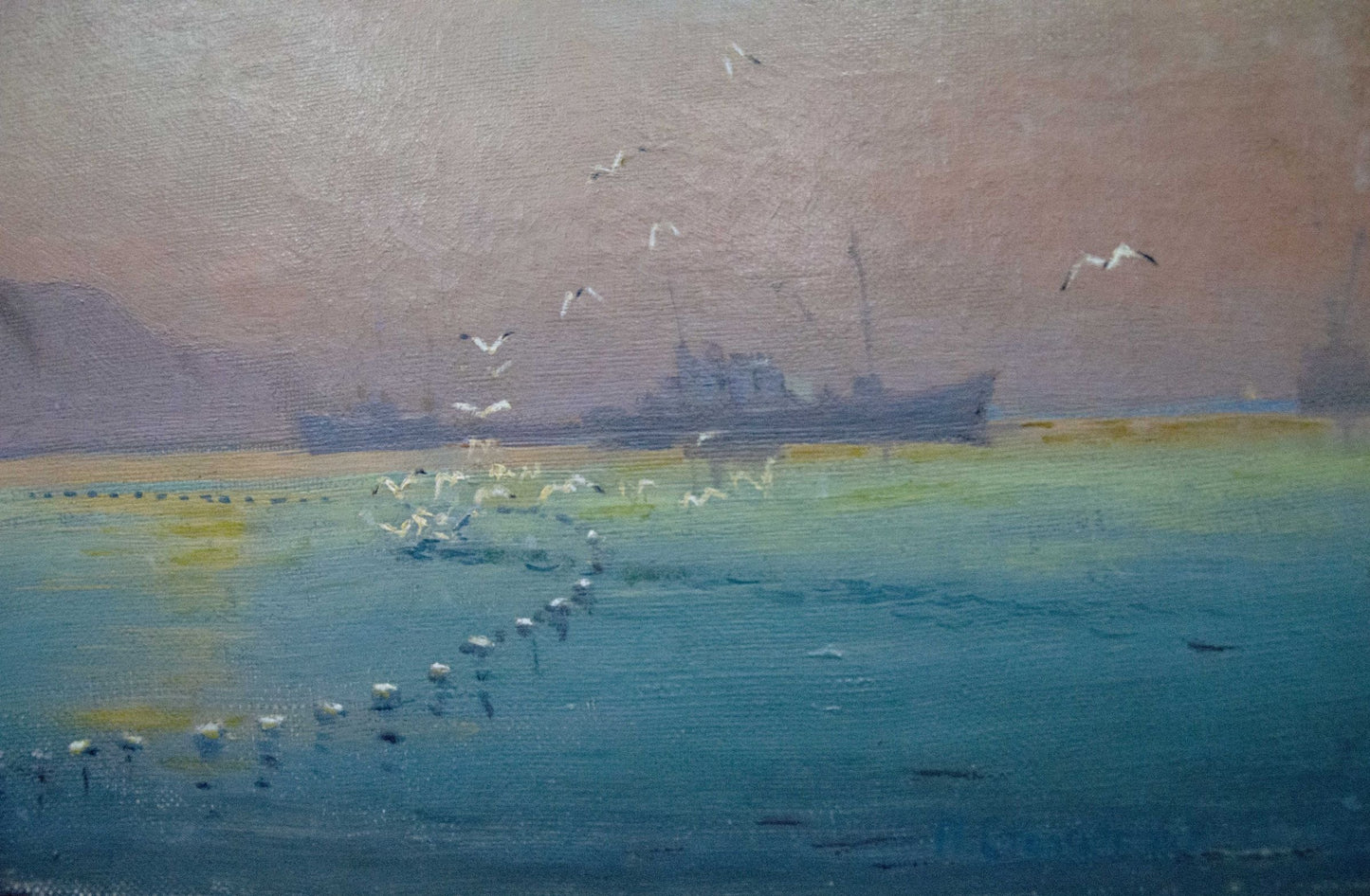 Oil painting Ship Peter Kuzmich Stolyarenko