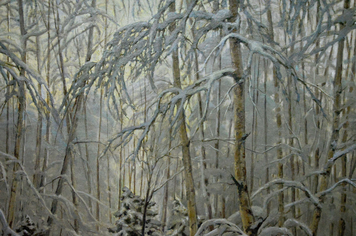 Oil painting Winter landscape Kamzolkin Evgeny Ivanovich