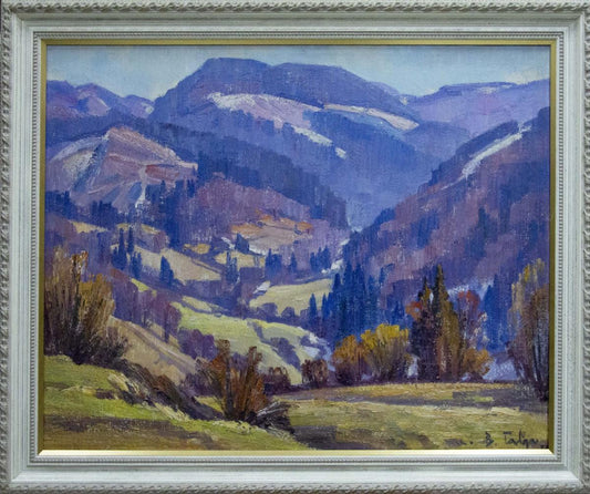 Oil painting Mountain landscape Vasylʹ Georhiyovych Gabda