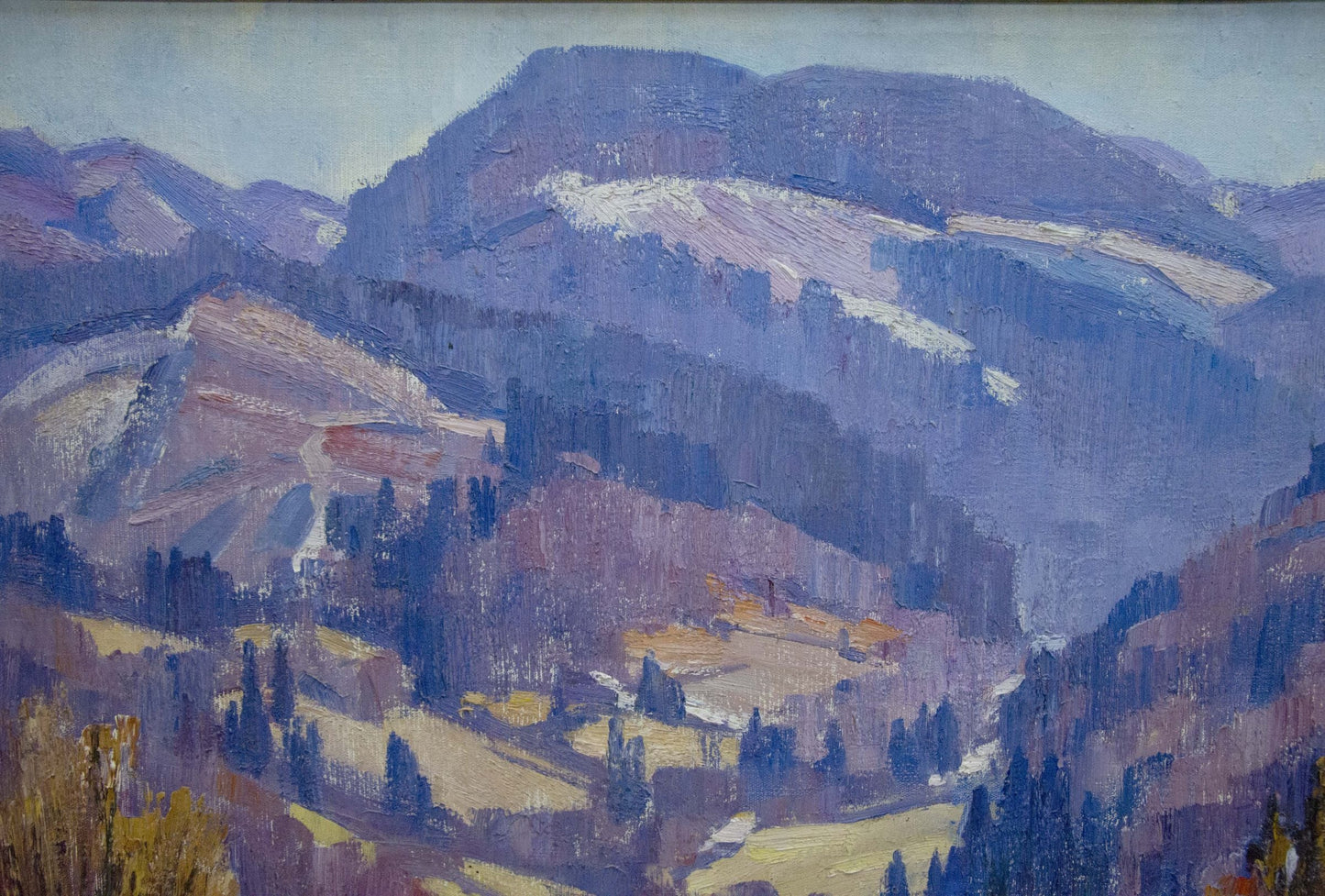 Oil painting Mountain landscape Vasylʹ Georhiyovych Gabda