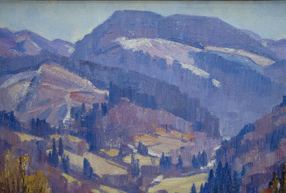Oil painting Mountain landscape Vasylʹ Georhiyovych Gabda