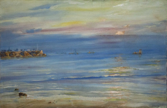 Oil painting Sun rays in the sea Unknown artist