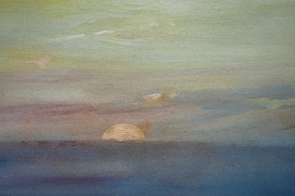 Oil painting Sun rays in the sea Unknown artist