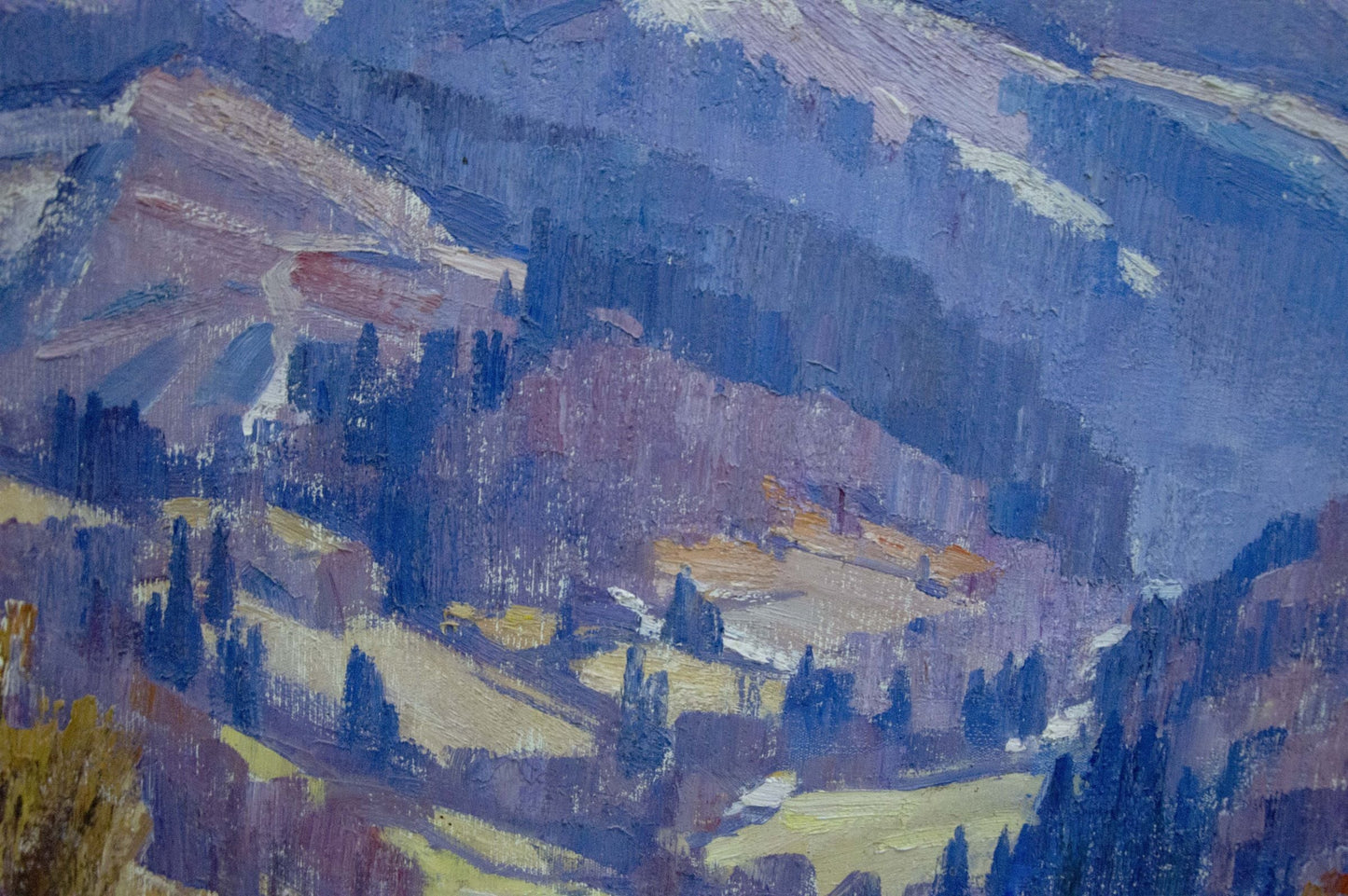 Oil painting Mountain landscape Vasylʹ Georhiyovych Gabda