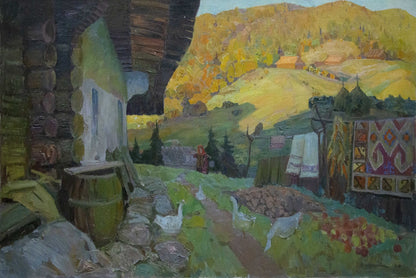 Oil painting Ukrainian outback Yuzefovich Natalia Vladimirovna