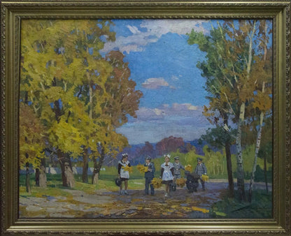 Oil painting Central park Khodchenko Lev Pavlovich