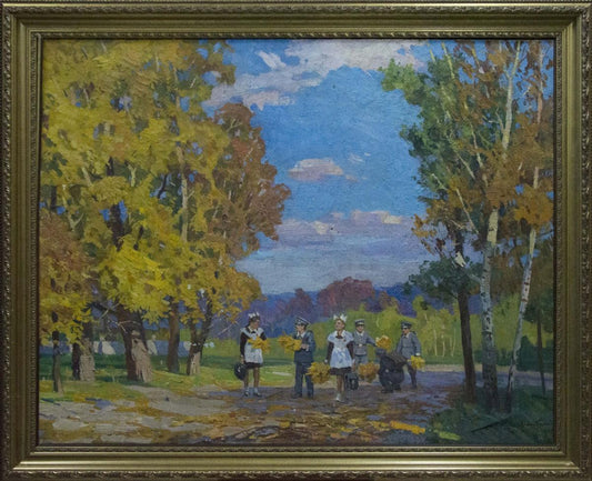 Oil painting Central park Khodchenko Lev Pavlovich