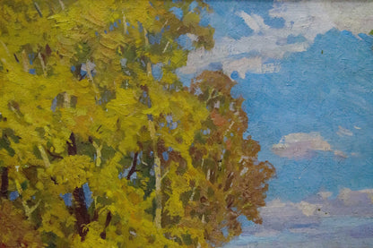 Oil painting Central park Khodchenko Lev Pavlovich