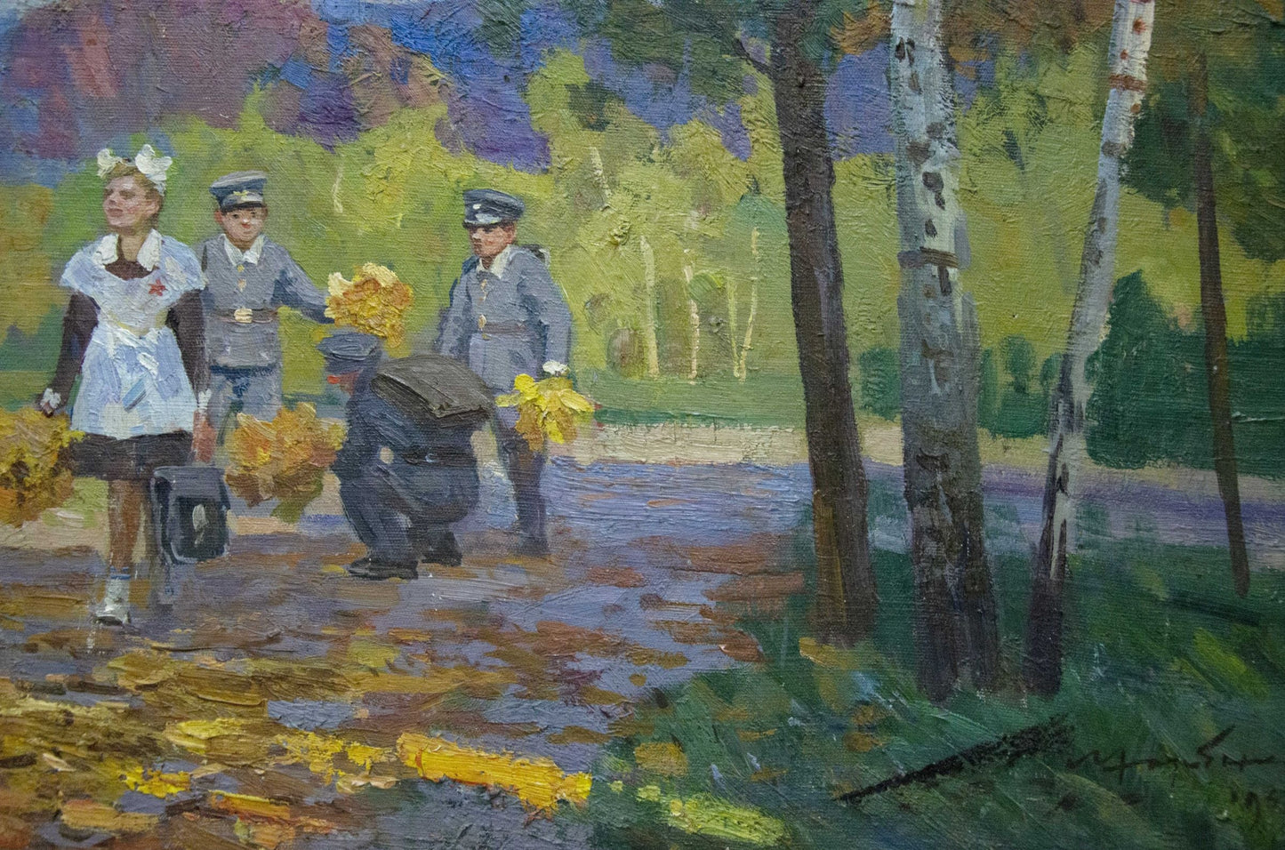 Oil painting Central park Khodchenko Lev Pavlovich