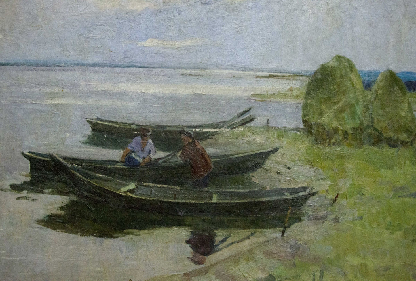 Oil painting Near the shore Sevastyanov Victor Grigorievich